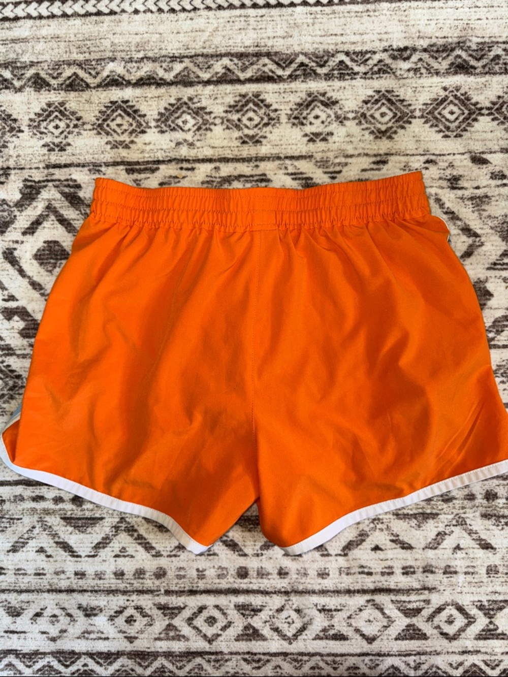 Brooks Orange Athletic Shorts with Light Blue Panels - Picture 5 of 5